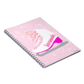 アイスパーソナライズされたスケートピンクスノー姿スケートで滑る ノートブック (右側)
