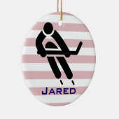 アイスパーソナライズされたホッケーオーナメント セラミックオーナメント (右)