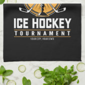 アイスパーソナライズされたホッケートロフィー選手チームゲーム キッチンタオル (折り畳み)