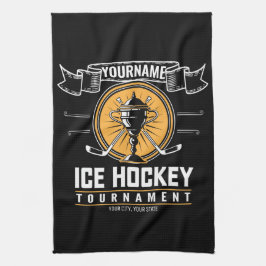 アイスパーソナライズされたホッケートロフィー選手チームゲーム キッチンタオル