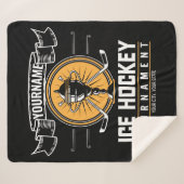 アイスパーソナライズされたホッケートロフィー選手チームゲーム シェルパブランケット (正面(横))