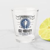 アイスパーソナライズされたホッケートロフィー選手チームゲーム ショットグラス (正面)