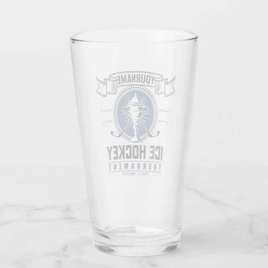 アイスパーソナライズされたホッケートロフィー選手チームゲーム タンブラーグラス (裏面)