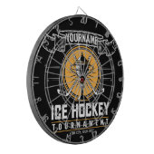 アイスパーソナライズされたホッケートロフィー選手チームゲーム ダーツボード (正面左)