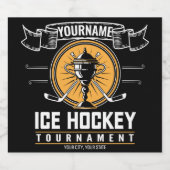 アイスパーソナライズされたホッケートロフィー選手チームゲーム ビールラベル (シングルラベル)
