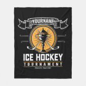 アイスパーソナライズされたホッケートロフィー選手チームゲーム フリースブランケット (正面)