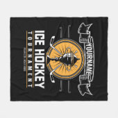 アイスパーソナライズされたホッケートロフィー選手チームゲーム フリースブランケット (正面(横))