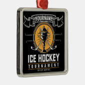 アイスパーソナライズされたホッケートロフィー選手チームゲーム メタルオーナメント (右)
