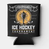 アイスパーソナライズされたホッケートロフィー選手チームゲーム 缶クーラー (正面)