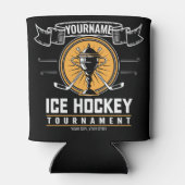 アイスパーソナライズされたホッケートロフィー選手チームゲーム 缶クーラー (裏面)