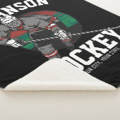 アイスパーソナライズされたホッケープレーヤーチームアスリート名 シェルパブランケット (3/4)