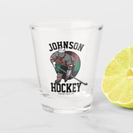アイスパーソナライズされたホッケープレーヤーチームアスリート名 ショットグラス