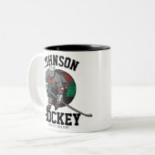 アイスパーソナライズされたホッケープレーヤーチームアスリート名 ツートーンマグカップ (正面左)