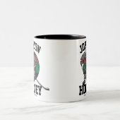 アイスパーソナライズされたホッケープレーヤーチームアスリート名 ツートーンマグカップ (中央)