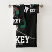 アイスパーソナライズされたホッケープレーヤーチームアスリート名 バスタオルセット (インサイチュ)