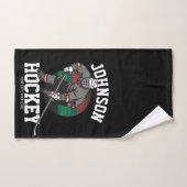 アイスパーソナライズされたホッケープレーヤーチームアスリート名 バスタオルセット (ハンドタオル)