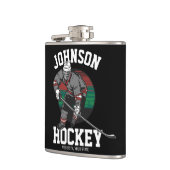 アイスパーソナライズされたホッケープレーヤーチームアスリート名 フラスク (左)