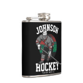 アイスパーソナライズされたホッケープレーヤーチームアスリート名 フラスク (右)
