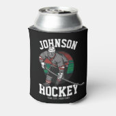 アイスパーソナライズされたホッケープレーヤーチームアスリート名 缶クーラー (缶裏面)