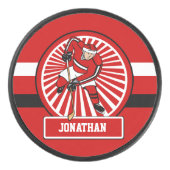 アイスパーソナライズされたホッケー選手 アイスホッケーパック (正面)