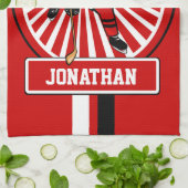 アイスパーソナライズされたホッケー選手 キッチンタオル (折り畳み)