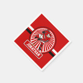 アイスパーソナライズされたホッケー選手 スタンダードカクテルナプキン (角)