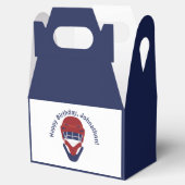 アイスパーソナライズされたホッケー顔マスクブルーレッド フェイバーボックス (オープン)