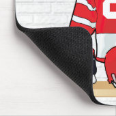 アイスパーソナライズされた赤と白ホッケージャージー マウスパッド (コーナー)