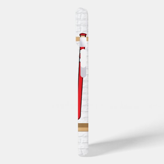 アイスパーソナライズされた赤と白ホッケージャージー Case-Mate iPhoneケース (裏面 / 左)