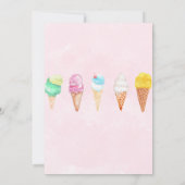 アイスパーティーのご案内カード おいしいアイスのご招待 招待状 (裏面)