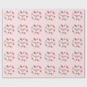 アイスパーティー ポップシクル コーン ピンク ラッピングペーパー (フラット)