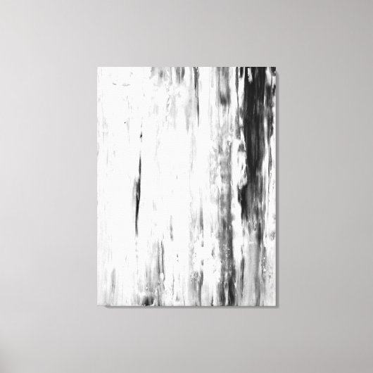 「アイスピック」白黒抽象芸術アート キャンバスプリント (正面)