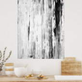 「アイスピック」白黒抽象芸術アート ポスター (キッチン)