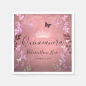 アイスピンクファンシーバラキンセアニェラピンク スタンダードカクテルナプキン (正面)