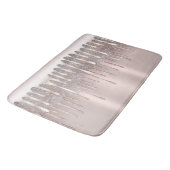 アイスピンクローズ金ゴールドダイヤモンドグリッタースパークルドリップ バスマット (アングル)