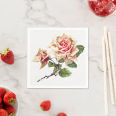 アイスピンクヴィンテージインスパイアバラ スタンダードカクテルナプキン (インサイチュ)