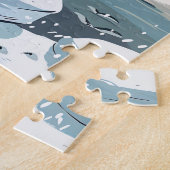 アイスフおもしろいローに描かれた漫画ペンギン ジグソーパズル (側面)