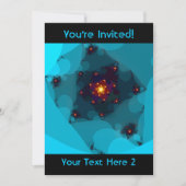 アイスファイヤー。フラクタルアート。ブルー。 招待状 (正面)