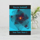 アイスファイヤー。フラクタルアート。ブルー。 招待状 (スタンド正面)