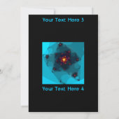 アイスファイヤー。フラクタルアート。ブルー。 招待状 (裏面)