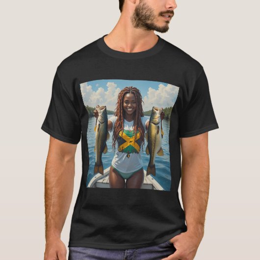 アイスフィッシングのフラグ Tシャツ (正面)