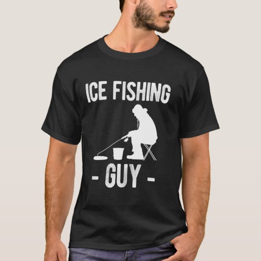 アイスフィッシングの男性 Tシャツ (正面)