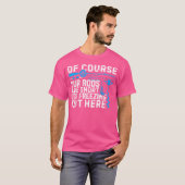 アイスフィッシングの面白いジョークの短いロッド 冬の釣り Tシャツ (正面フル)