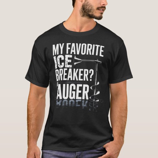 アイスフィッシング愛好家 釣り人 フィッシャーマン Tシャツ (正面)
