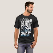 アイスフィッシング愛好家 釣り人 フィッシャーマン Tシャツ (正面フル)