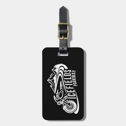 アイスフィールズパークウェイアルバータカナダバイク ラゲッジタグ (正面縦)