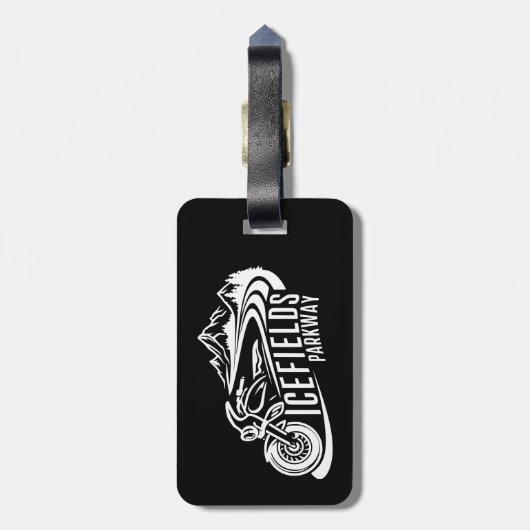 アイスフィールズパークウェイアルバータカナダバイク ラゲッジタグ (裏面縦)