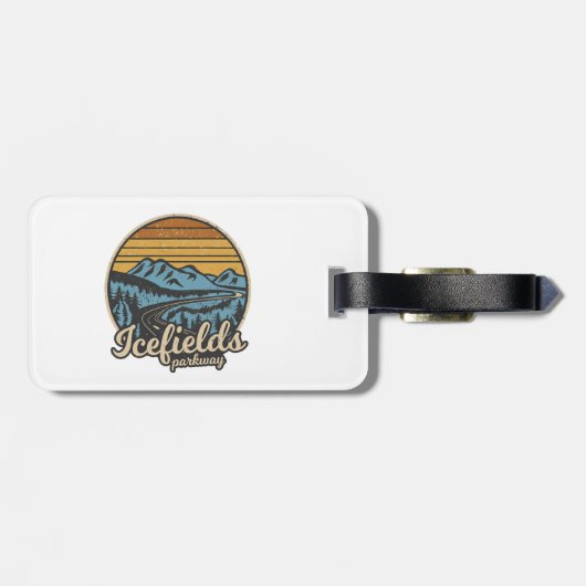 アイスフィールズパークウェイアルバータカナダレトロ ラゲッジタグ (裏面横)