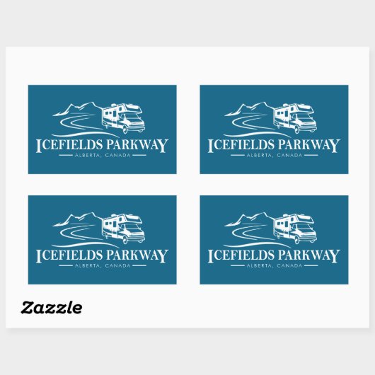 アイスフィールズパークウェイアルバータレクリエーション車両 長方形シール (シート)