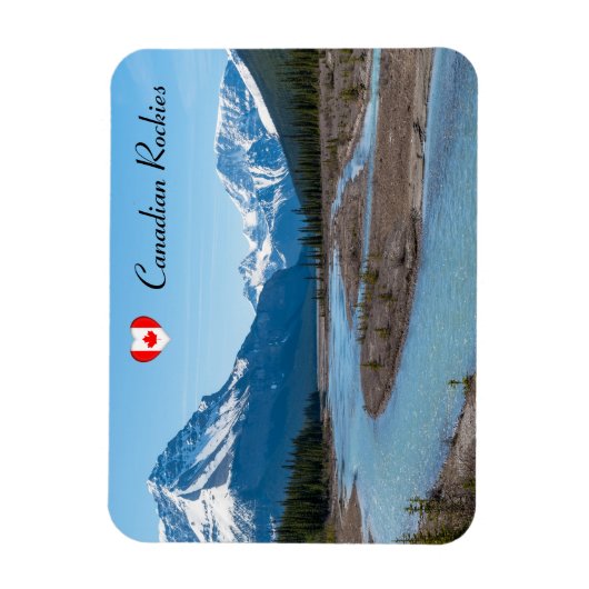 アイスフィールズパークウェイ国道93号に沿う川 - カナダ マグネット (縦)